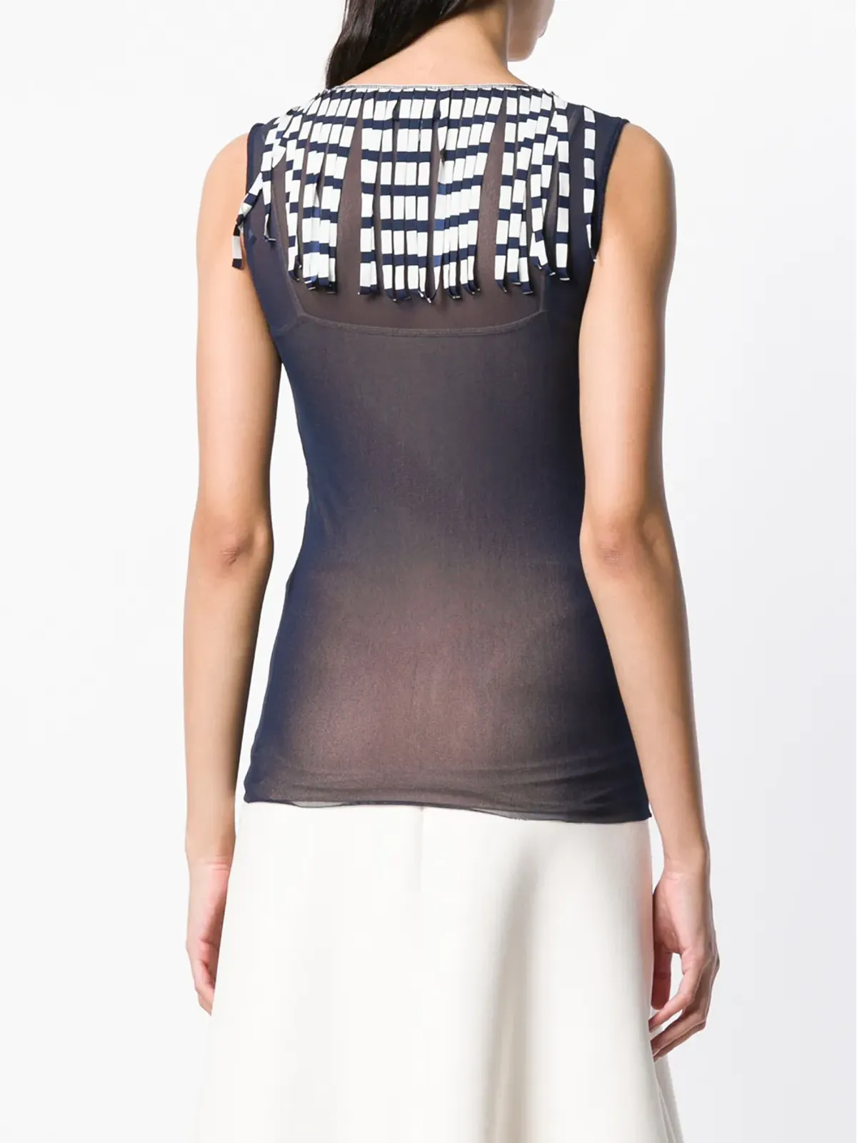 Jean Paul Gaultier Pre-Owned シアーフリンジ ブラウス - 画像4