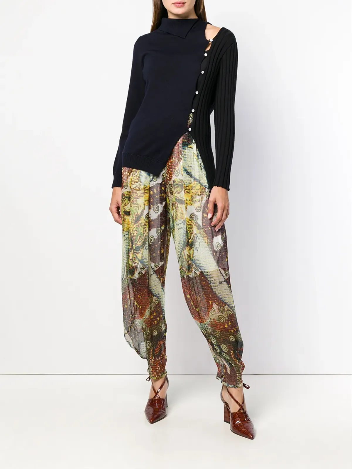 Jean Paul Gaultier Vintage テーパードシアーパンツ - Yellow - 画像2