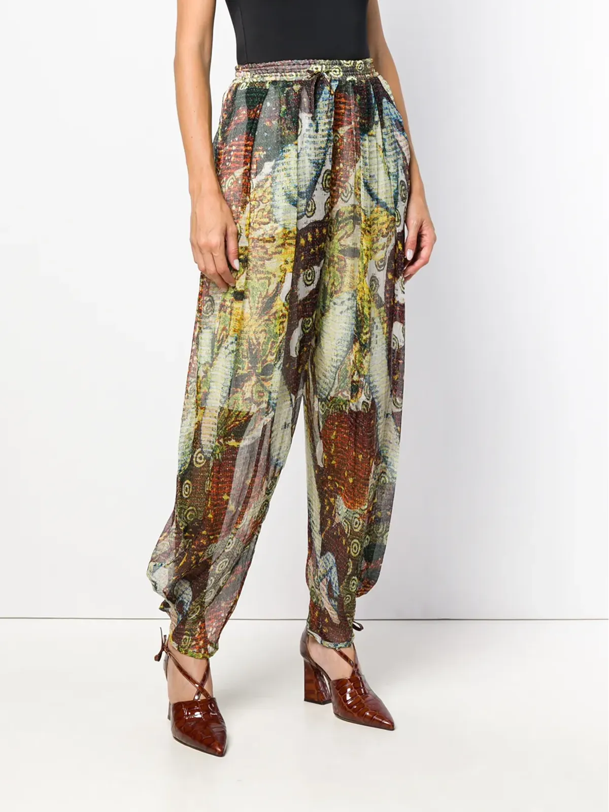 Jean Paul Gaultier Vintage テーパードシアーパンツ - Yellow - 画像3