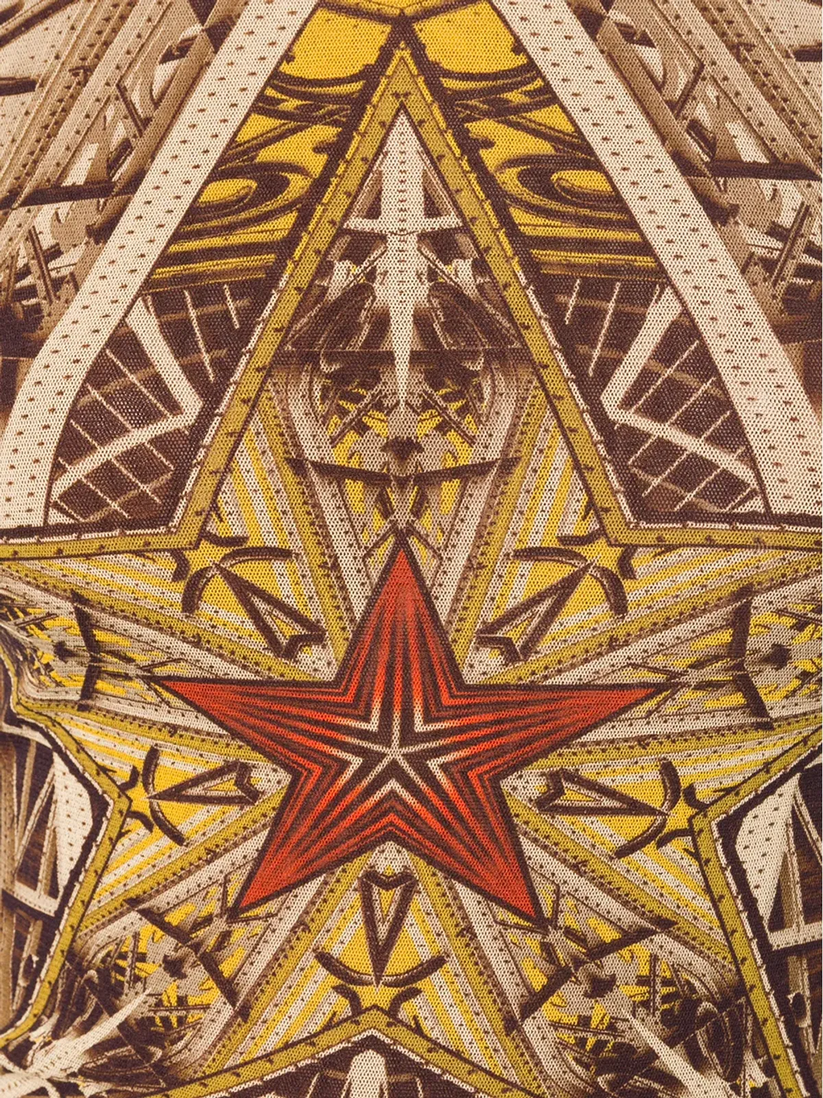 Jean Paul Gaultier Pre-Owned 星柄タートルネックトップ - ブラウン - 画像5