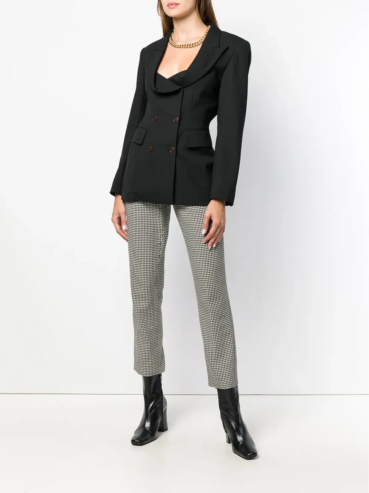 Jean Paul Gaultier Pre-Owned スクープネック ダブルブレストジャケット - 画像2