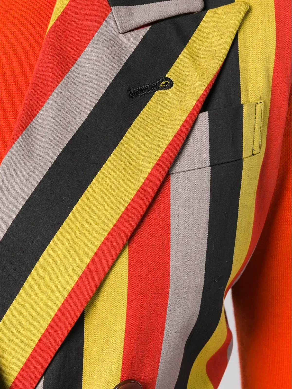 Jean Paul Gaultier Pre-Owned ストライプ ダブルブレスト ウエストコート（イエロー） - 画像5