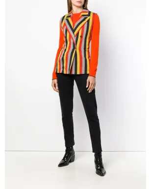 Jean Paul Gaultier Pre-Owned ストライプ ダブルブレスト ウエストコート（イエロー） - サムネイル2