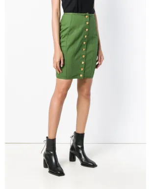 Jean Paul Gaultier Pre-Owned グリーンのレースアップディテール ペンシルスカート - サムネイル3