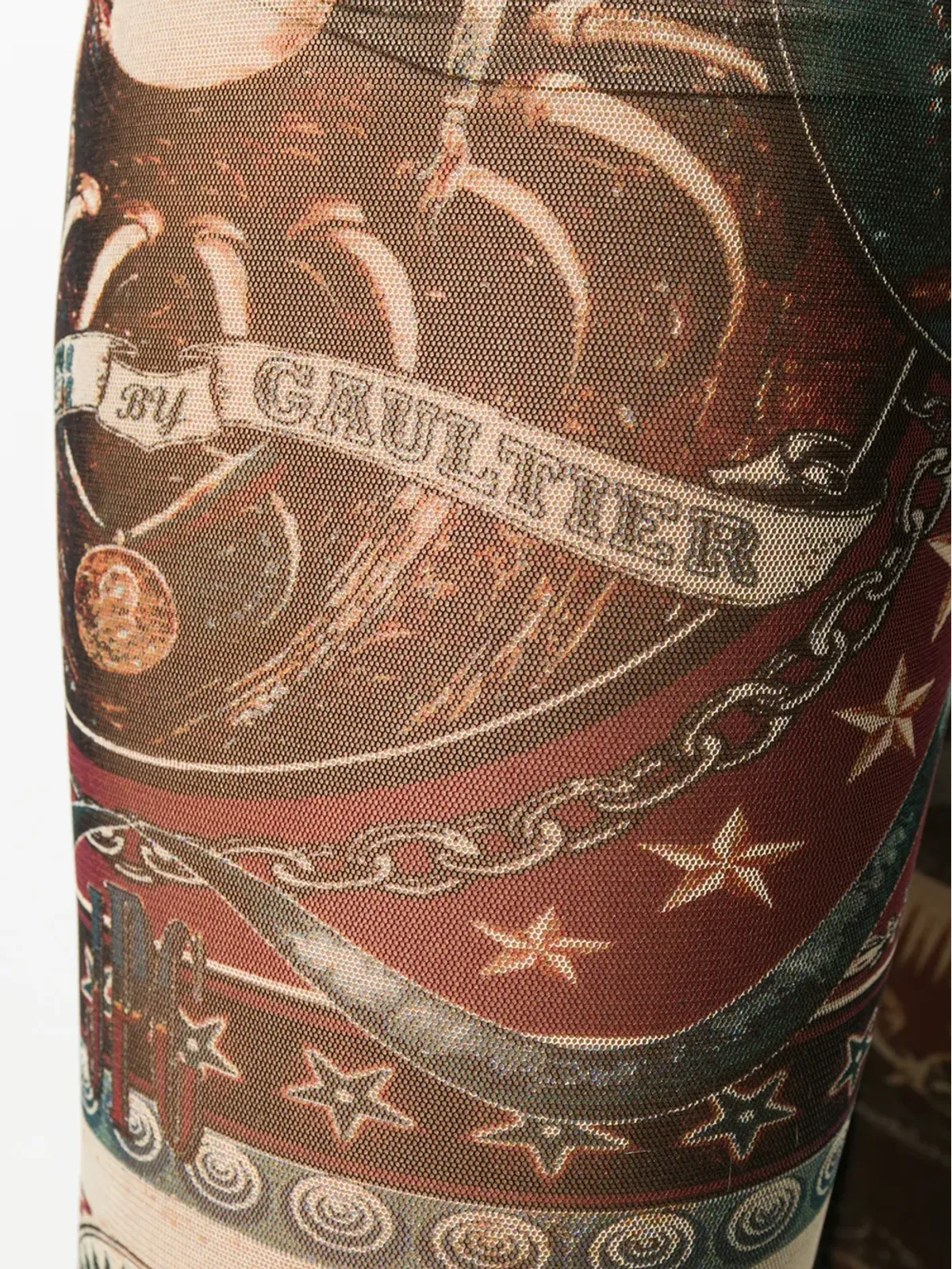 Jean Paul Gaultier プリント入りシアーなフィットパンツ - 画像5