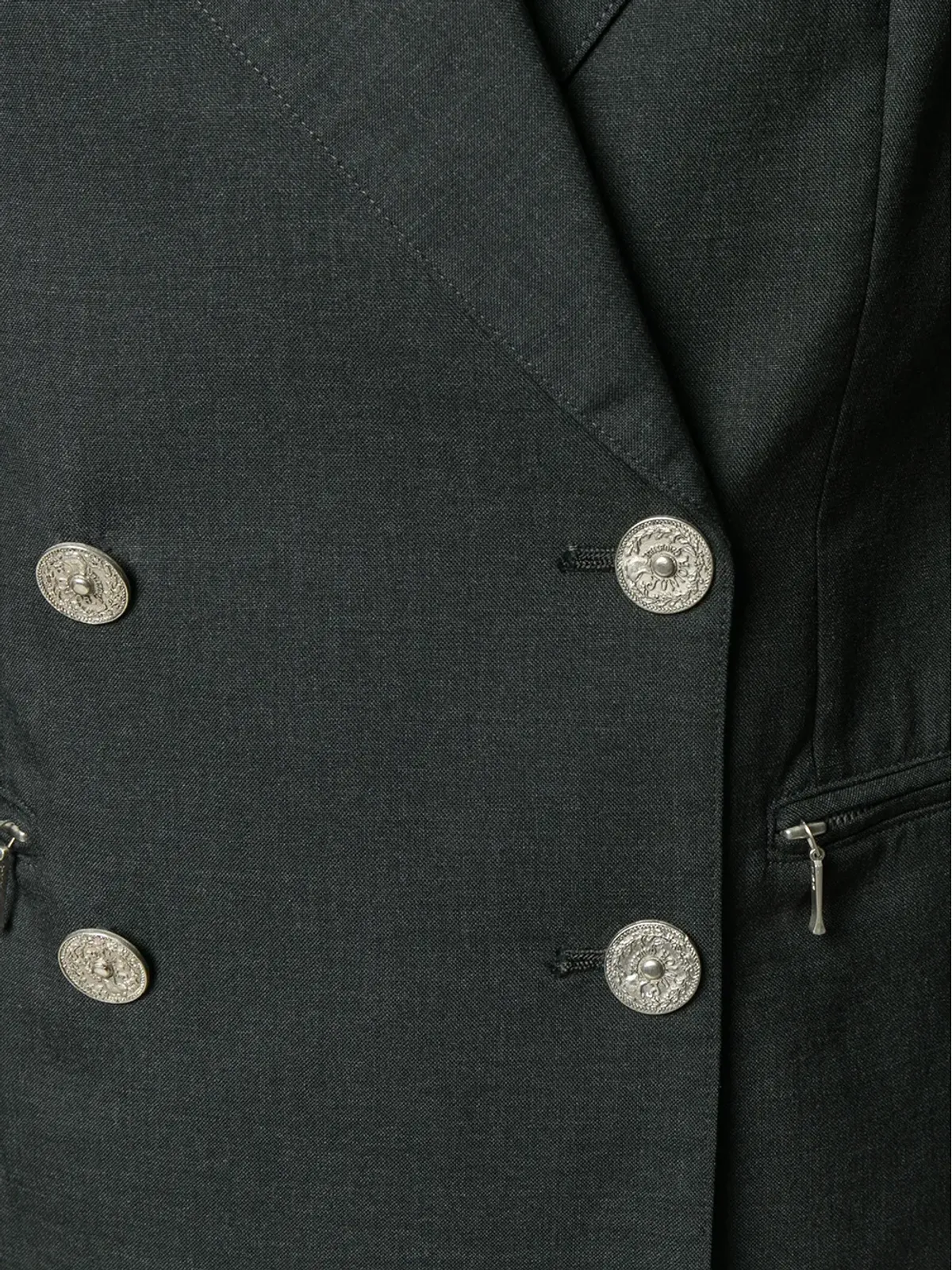 Jean Paul Gaultier Pre-Owned ダブルブレスト コインボタン ブレザー（グレー） - 画像5