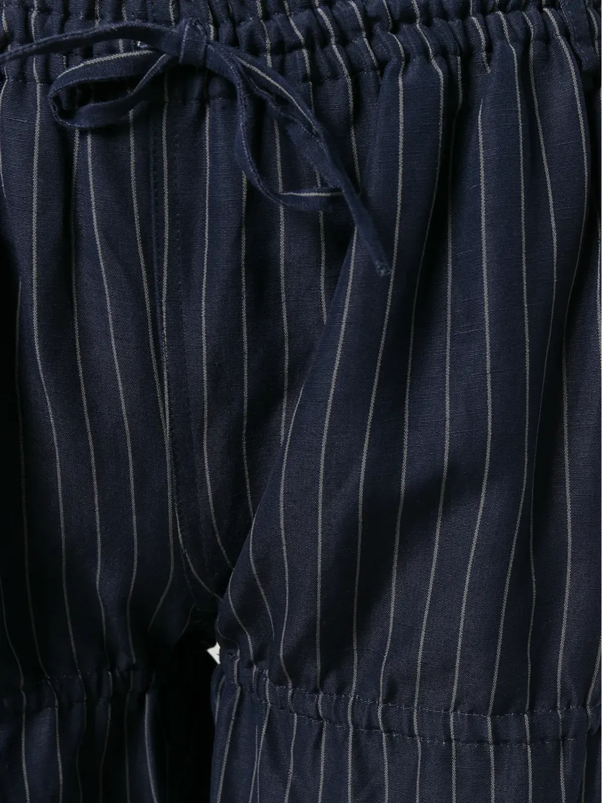 Jean Paul Gaultier Pre-Owned ピンストライプ ギャザーショーツ（ブルー） - 画像5