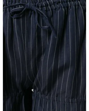 Jean Paul Gaultier Pre-Owned ピンストライプ ギャザーショーツ（ブルー） - サムネイル5