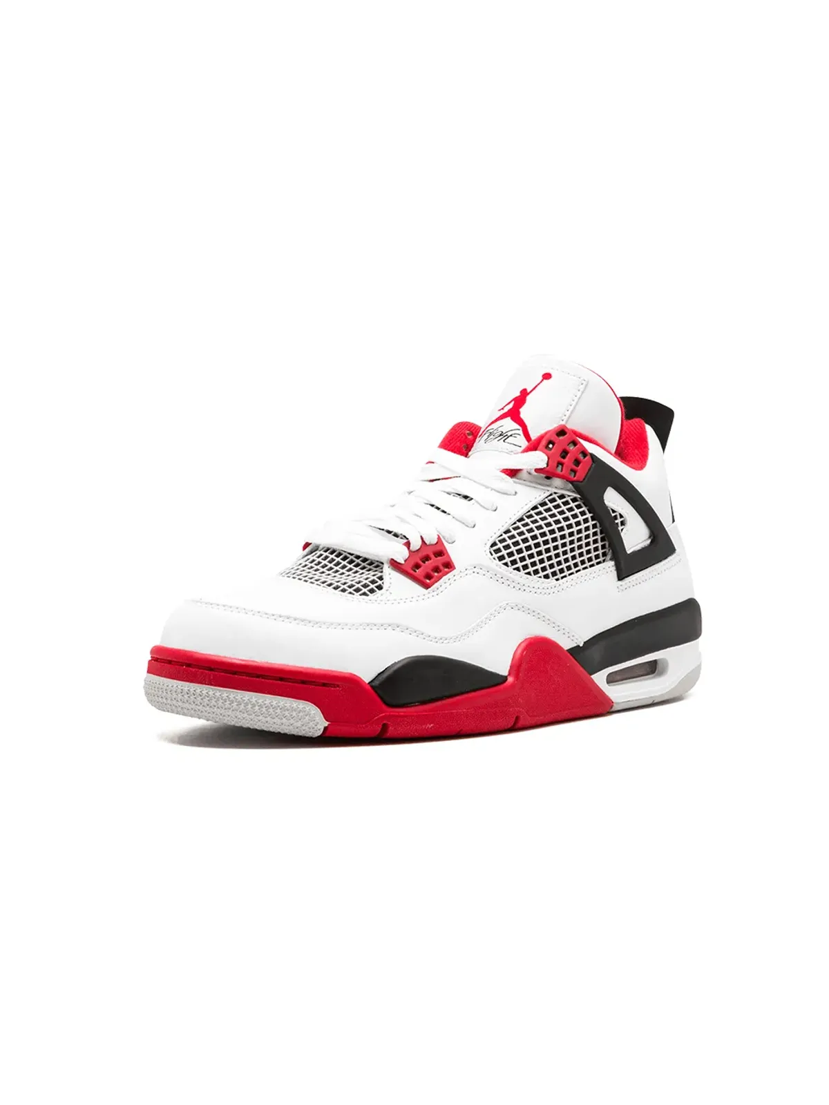Jordan エア ジョーダン 4 レトロ "Fire Red" スニーカー - White - 画像4