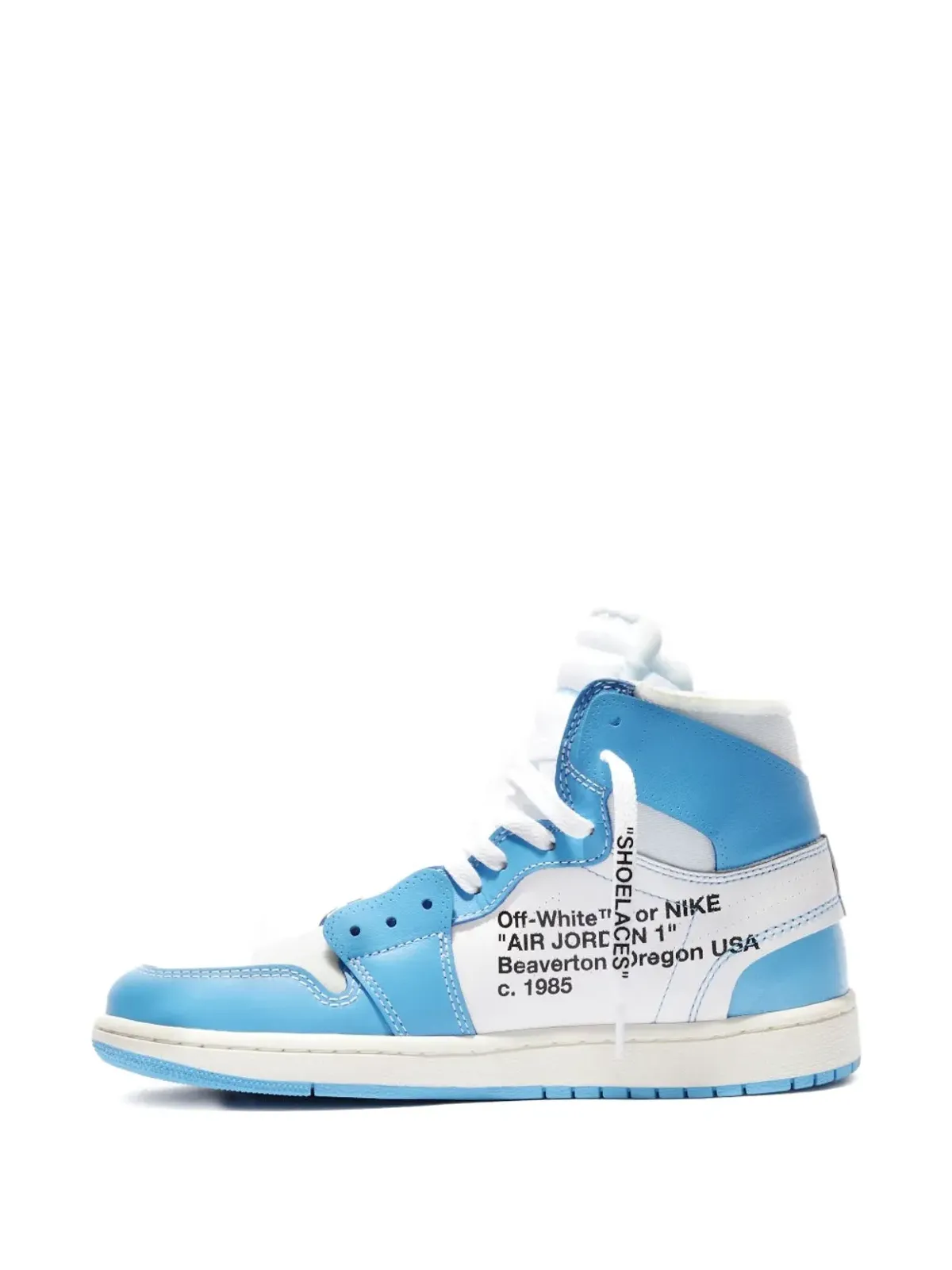 Jordan エアジョーダン1 レトロハイ Off-White UNC スニーカー ブルー - 画像3