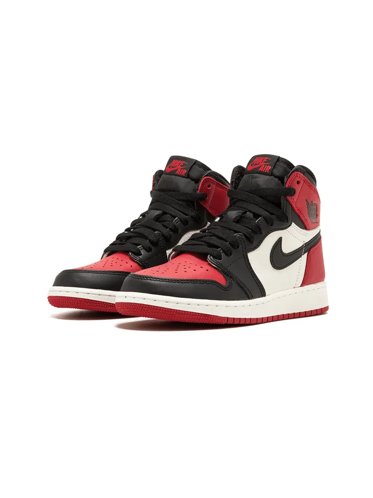 Jordan Kids エアジョーダン 1 レトロ ハイ OG「ブレッド・トー」スニーカー - 画像2