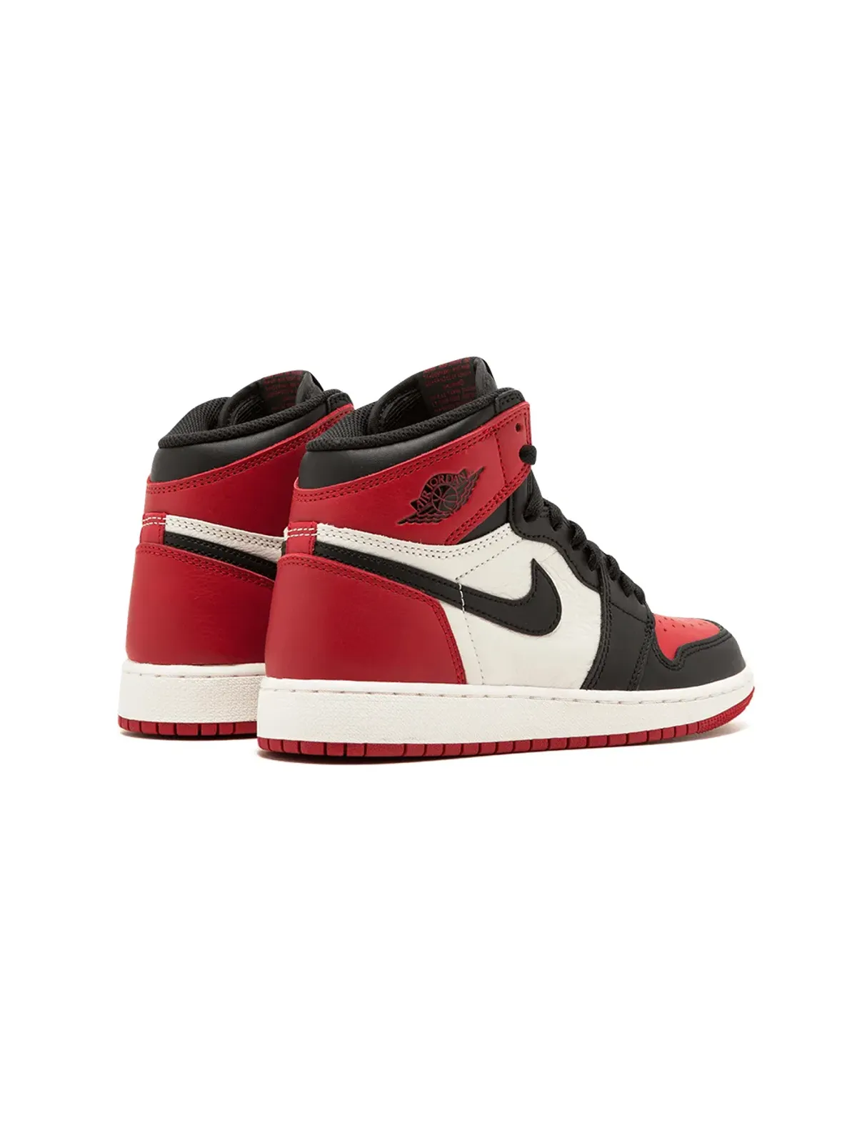Jordan Kids エアジョーダン 1 レトロ ハイ OG「ブレッド・トー」スニーカー - 画像3