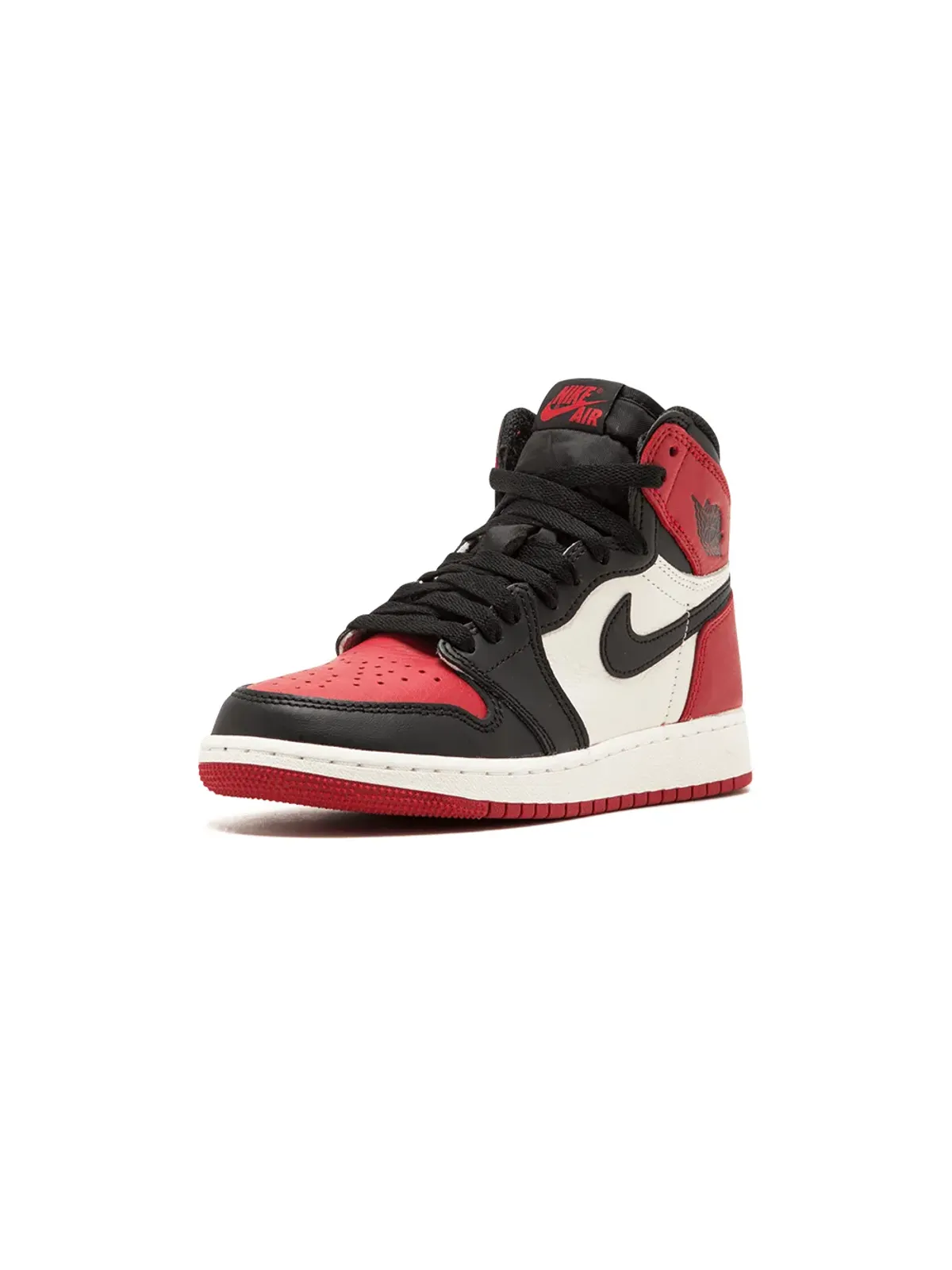 Jordan Kids エアジョーダン 1 レトロ ハイ OG「ブレッド・トー」スニーカー - 画像4