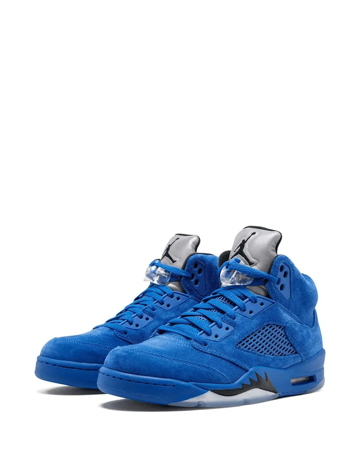 Jordan エアジョーダン5 レトロ ブルー・スエード スニーカー - 画像2