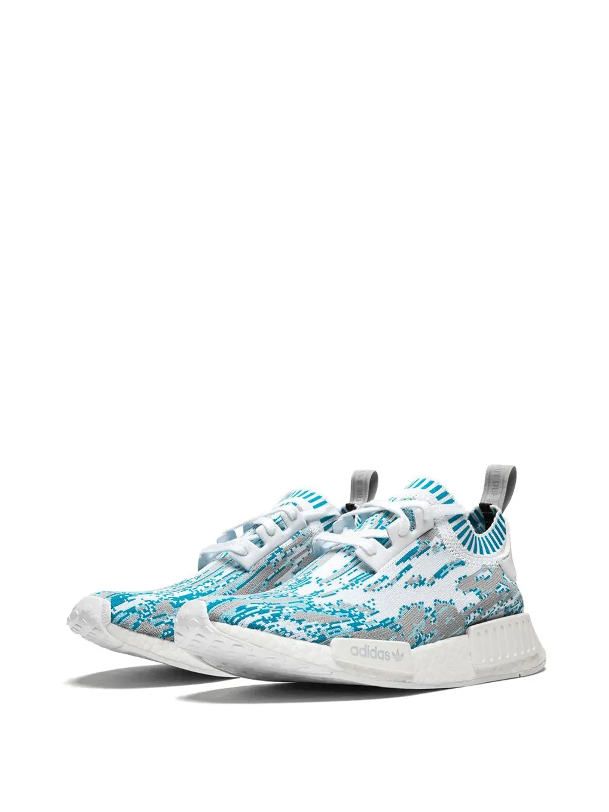 adidas NMD_R1 Primeknit「Datamosh」スニーカー（ホワイト） - 画像2