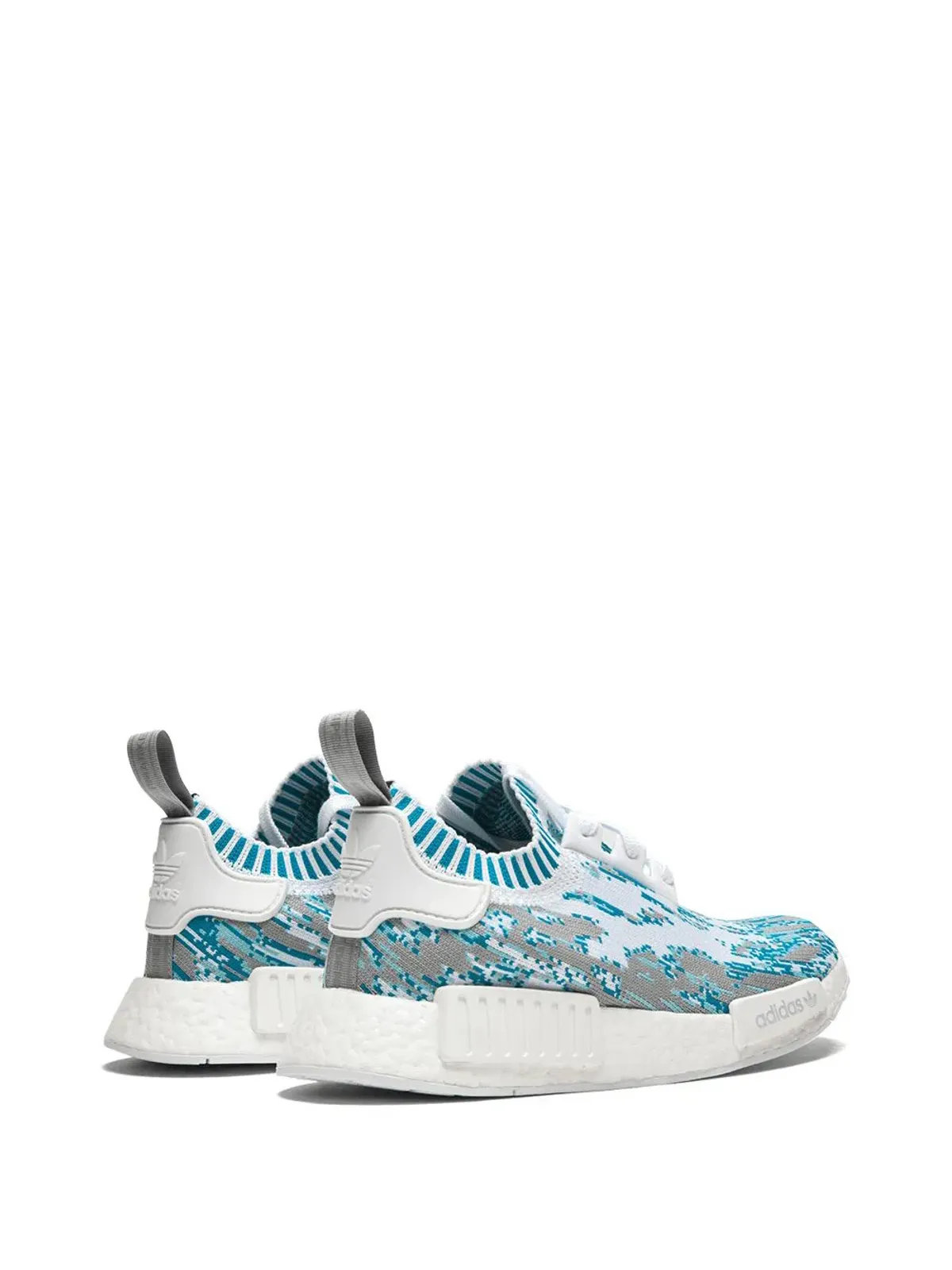 adidas NMD_R1 Primeknit「Datamosh」スニーカー（ホワイト） - 画像3