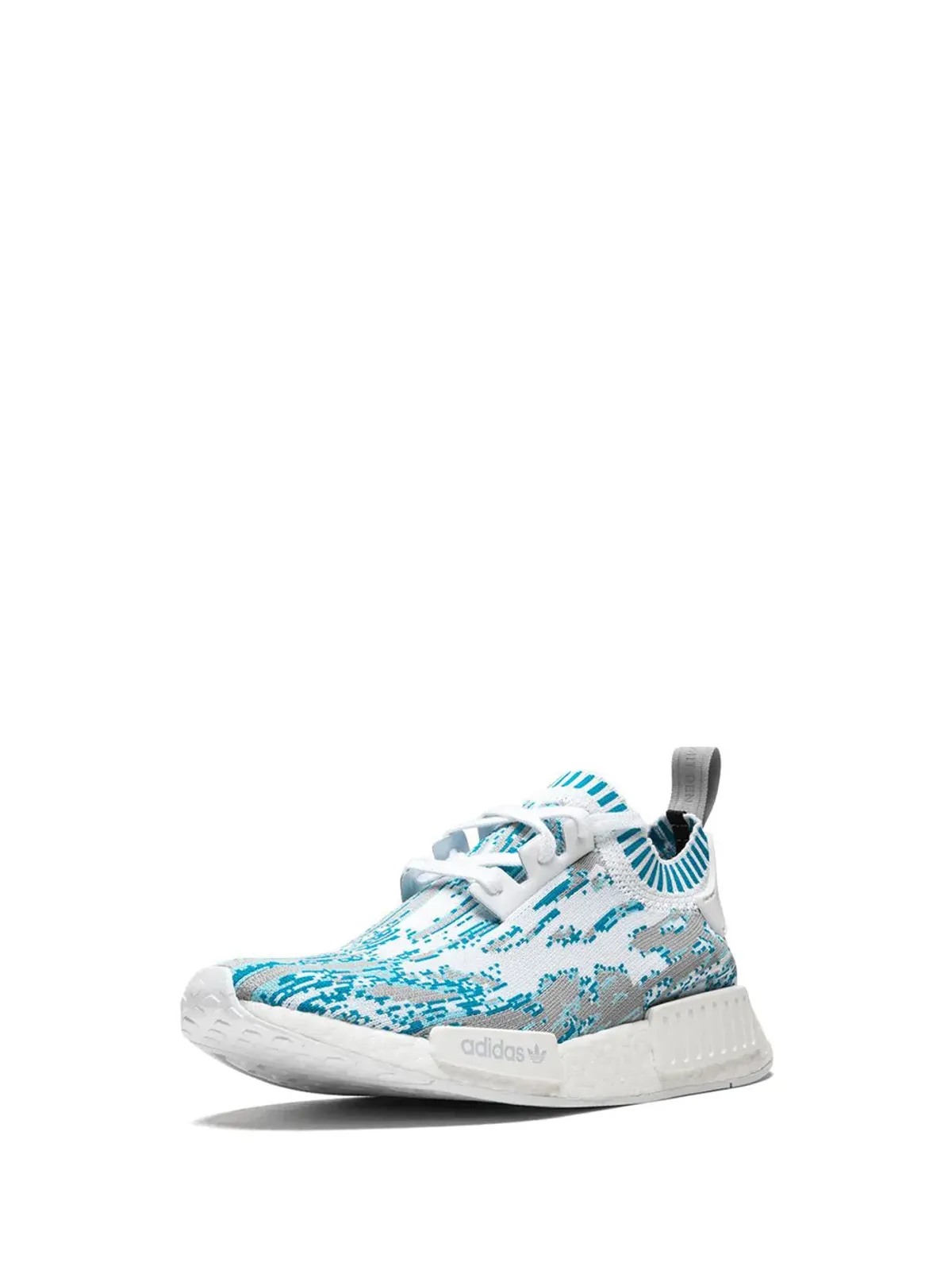 adidas NMD_R1 Primeknit「Datamosh」スニーカー（ホワイト） - 画像4