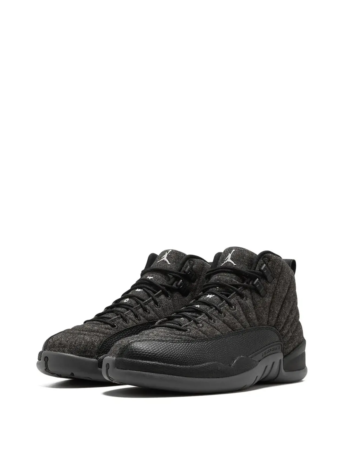 Jordan エア ジョーダン 12 レトロ ウール ダークグレー/メタリックシルバー スニーカー - 画像2