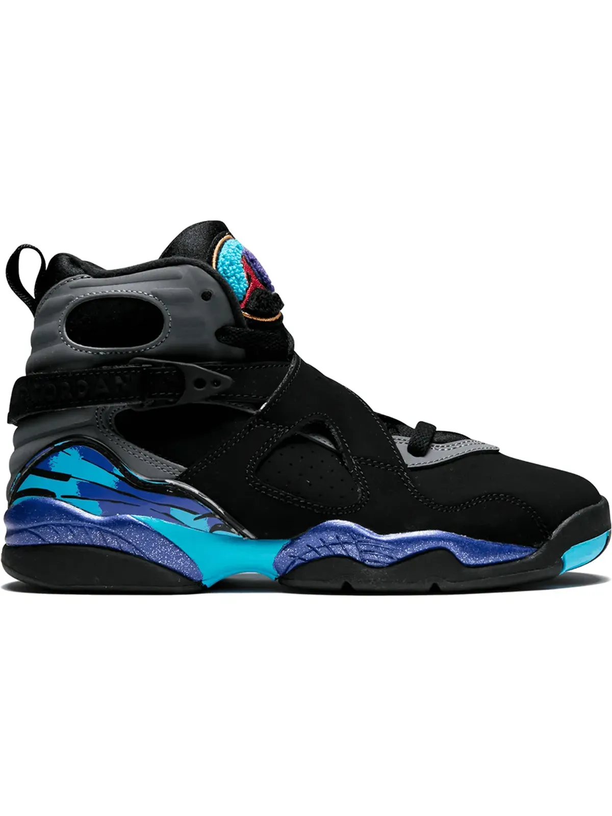 Jordan Kids Air Jordan 8 Retro BG Aqua sneakers - 画像1