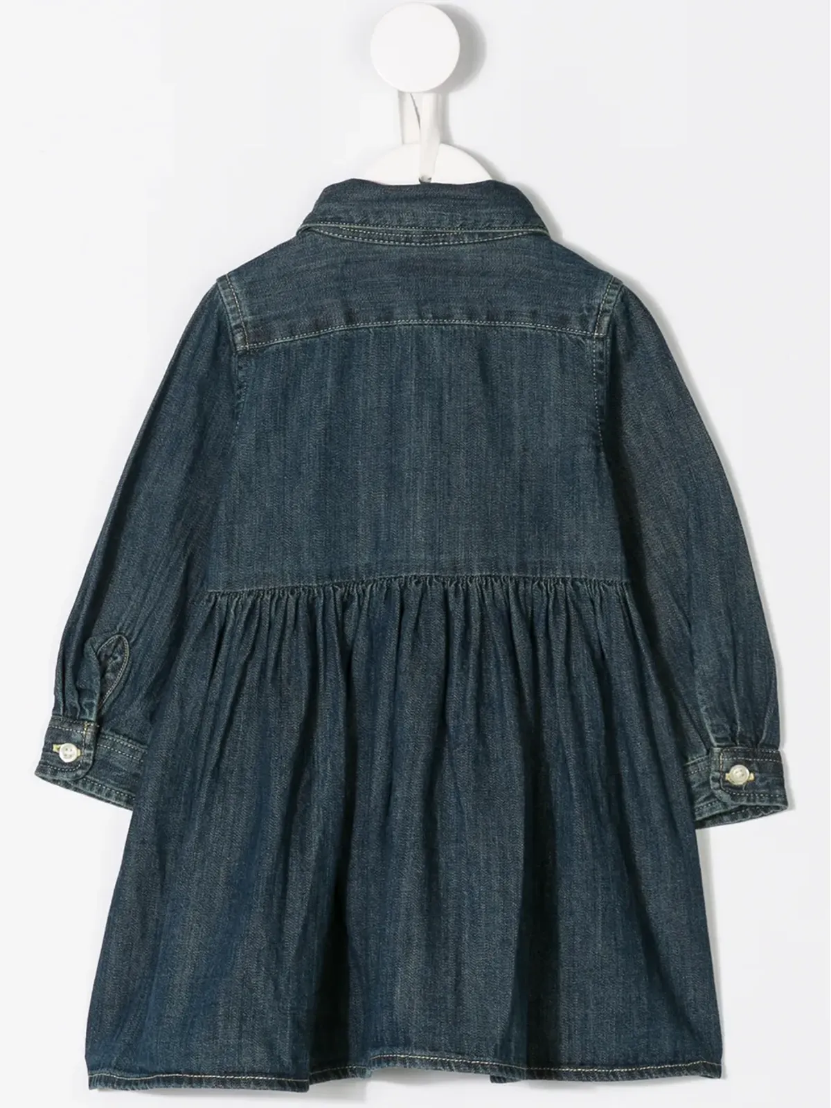 POLO RALPH LAUREN KIDS denim shirt dress and bloomers set - Blue - 画像2