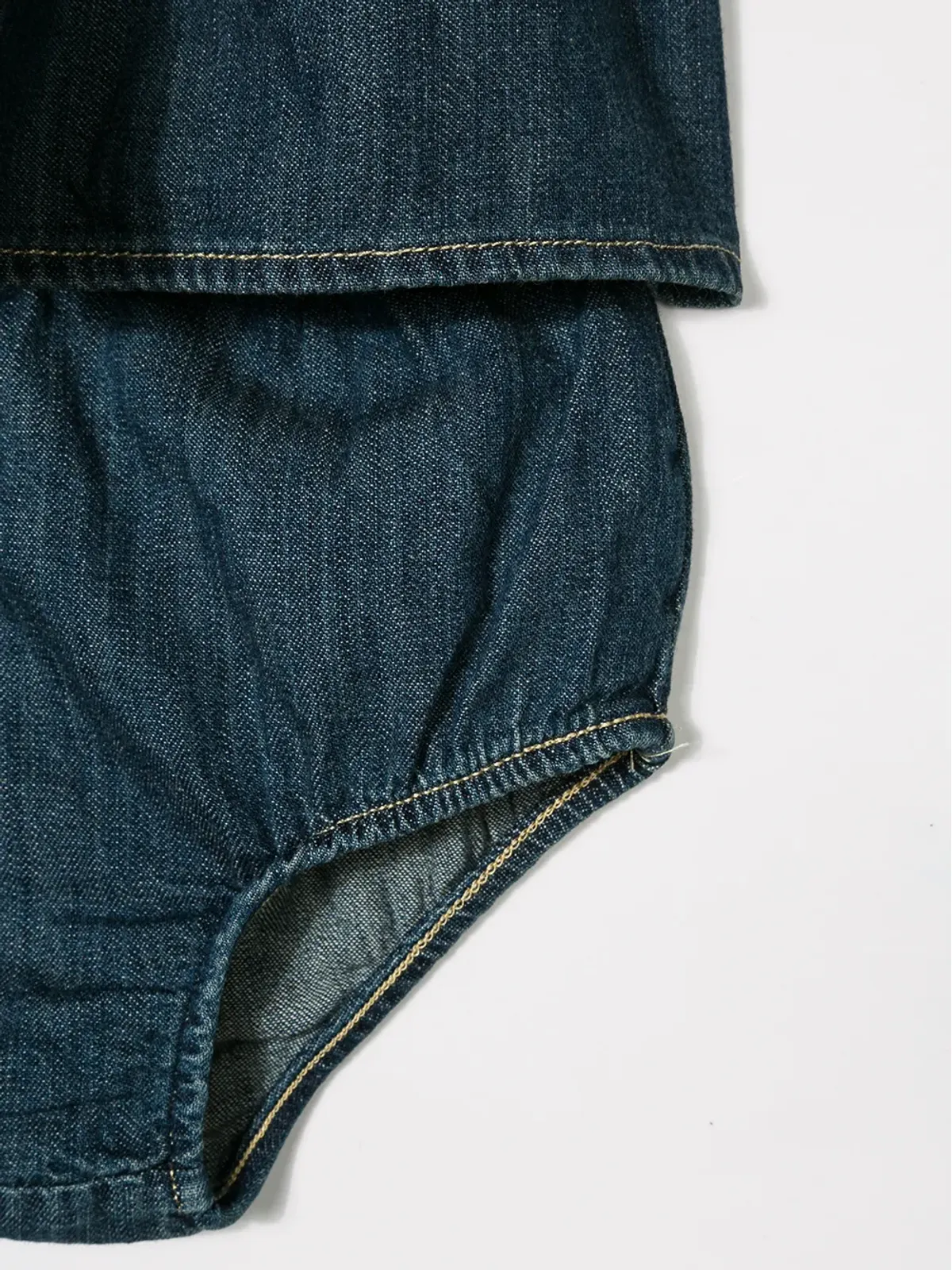 POLO RALPH LAUREN KIDS denim shirt dress and bloomers set - Blue - 画像3