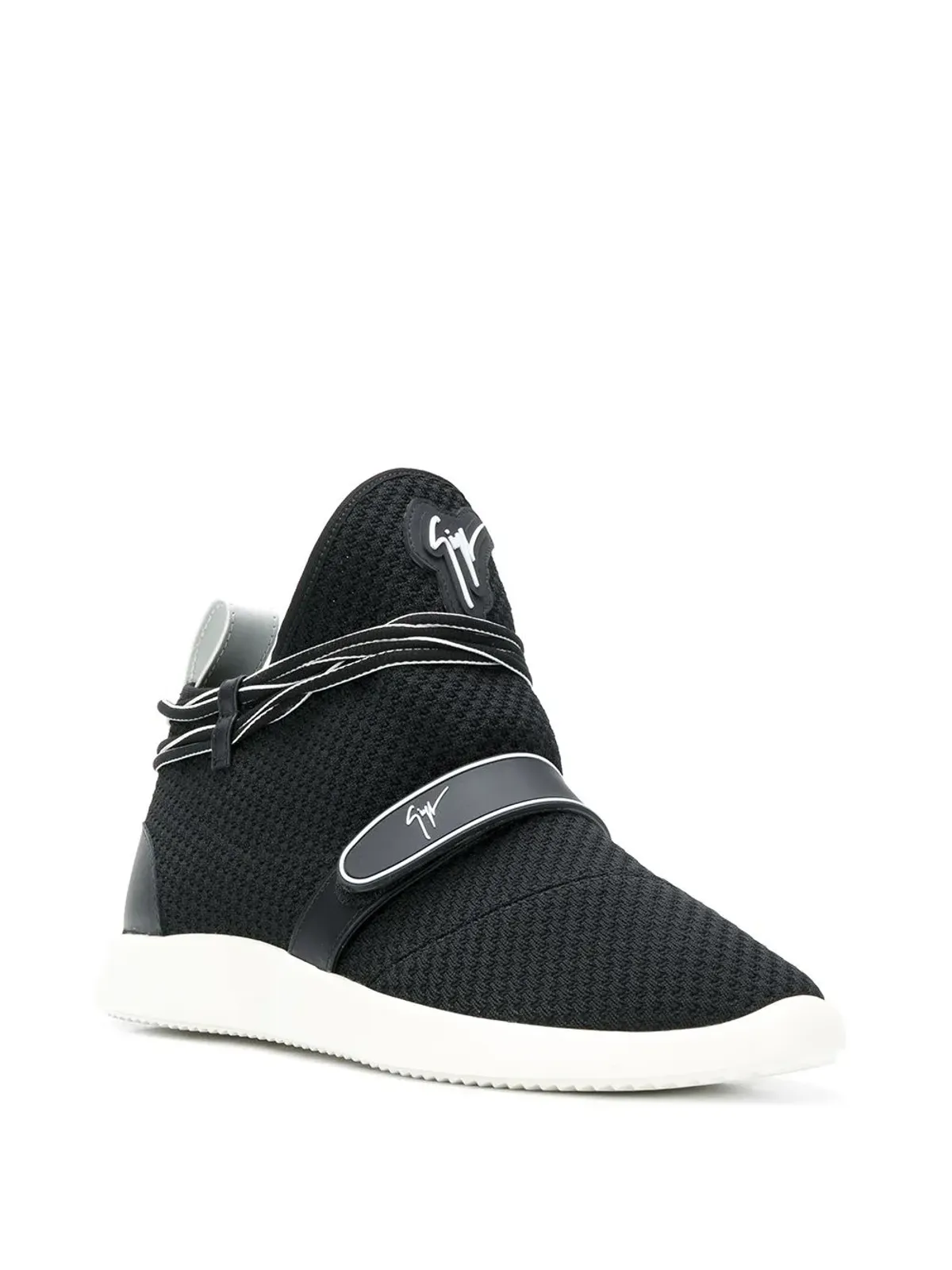 Giuseppe Zanotti ロゴソックスニーカー ブラック - 画像2
