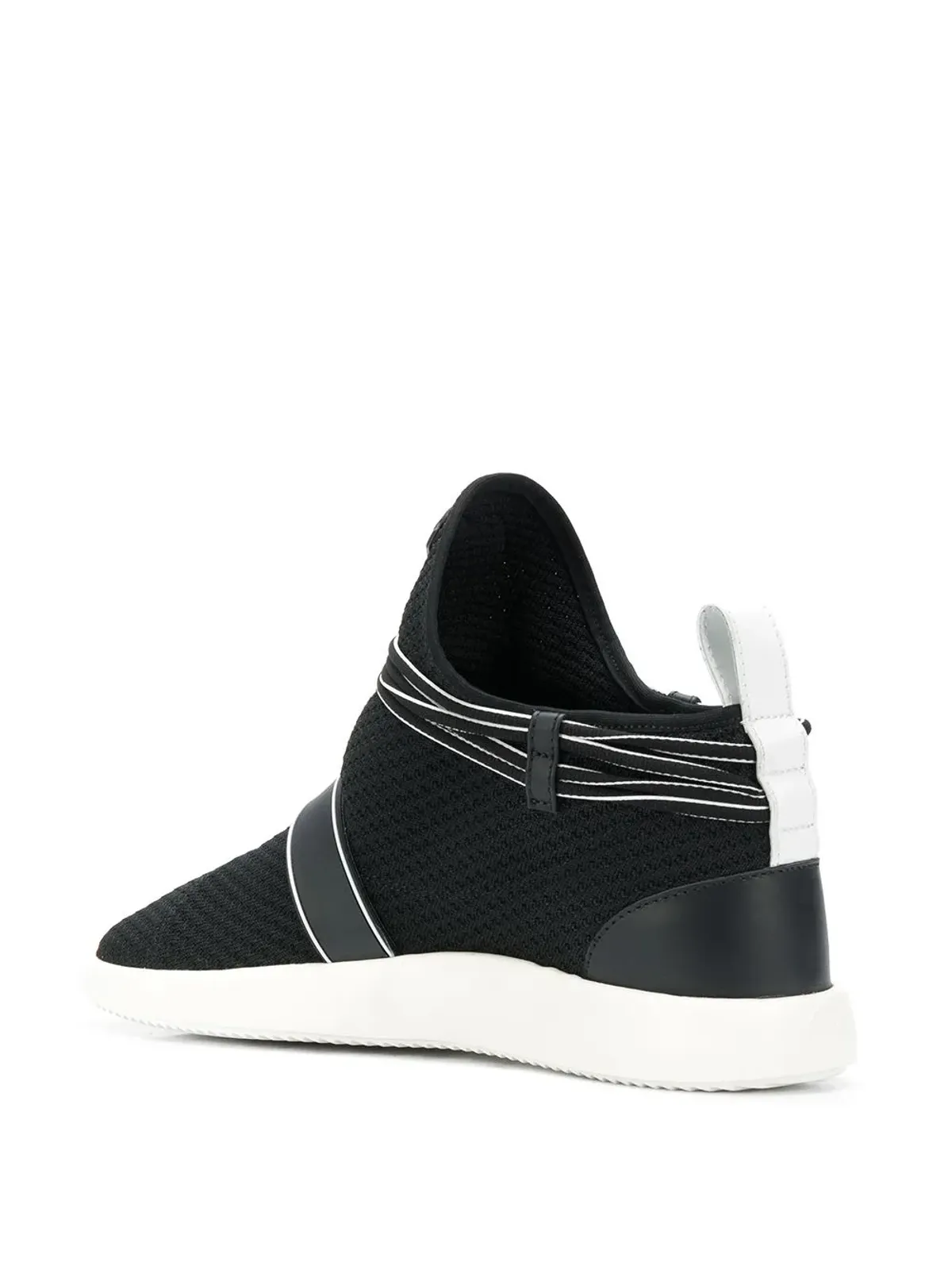 Giuseppe Zanotti ロゴソックスニーカー ブラック - 画像3