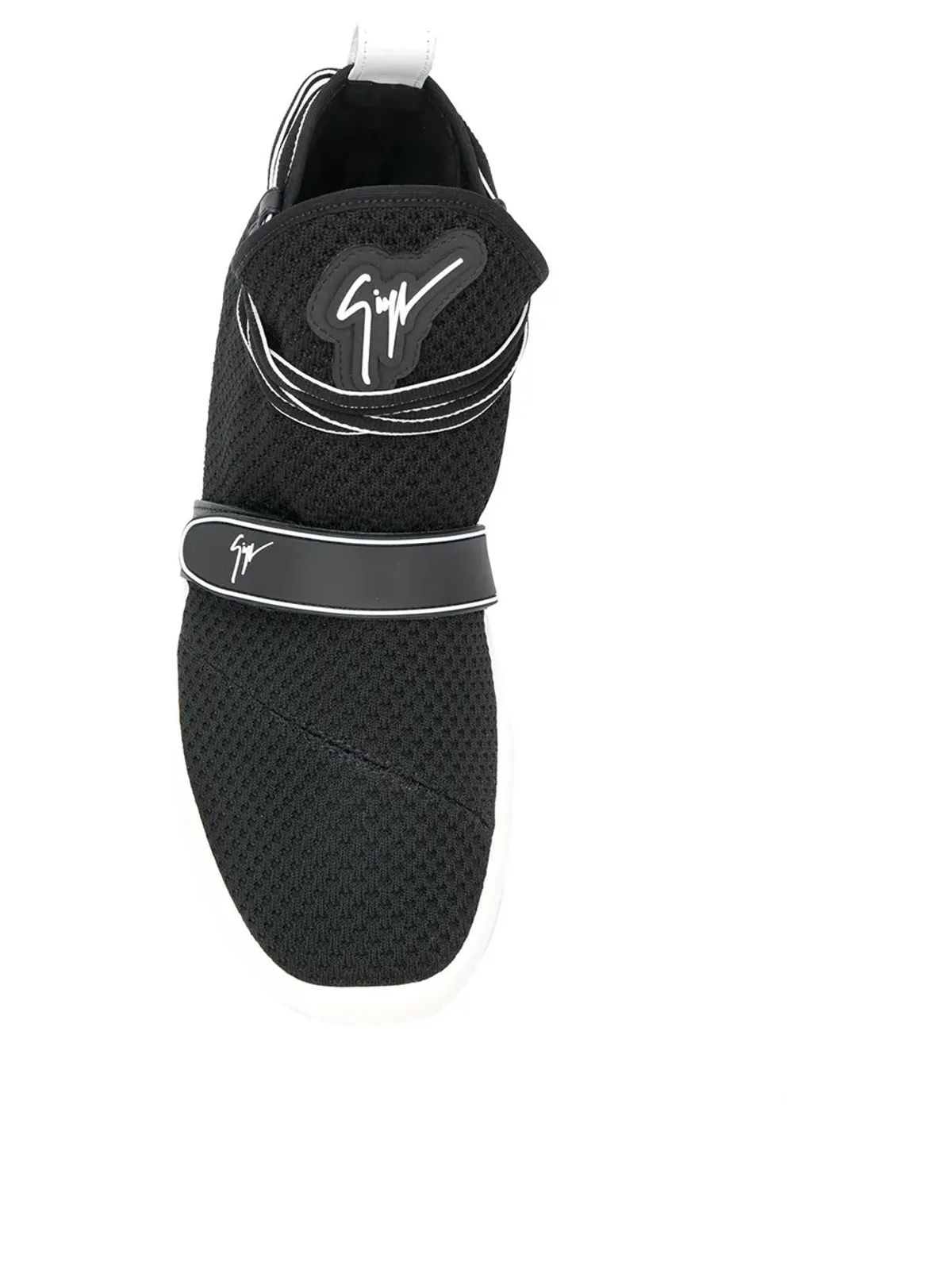 Giuseppe Zanotti ロゴソックスニーカー ブラック - 画像4