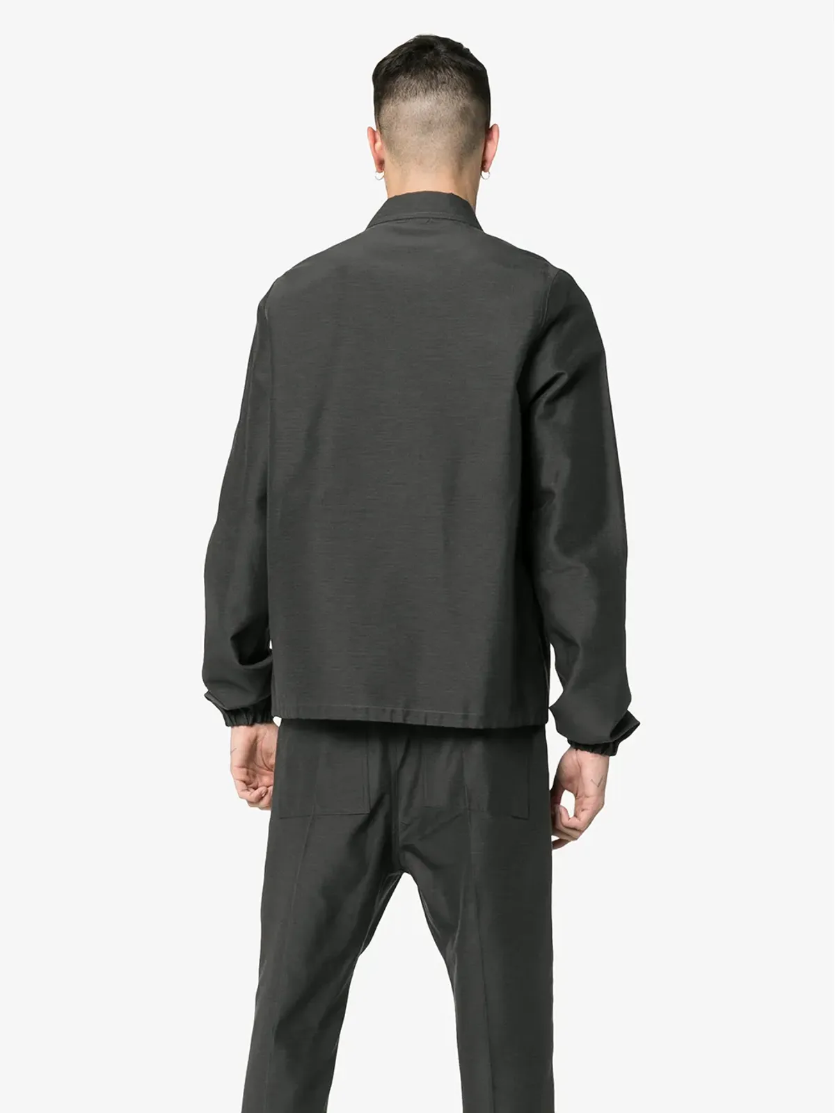 Rick Owens ボタン留め付き シルクコットン混紡ジャケット - 画像4