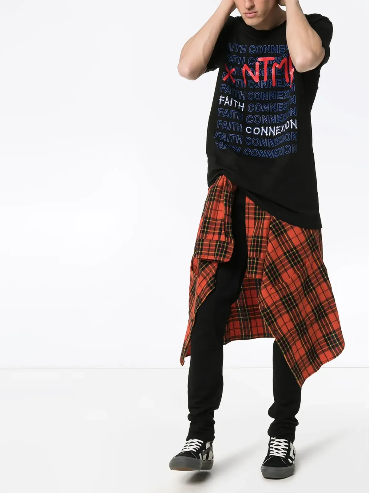 Faith Connexion X NTMB ロゴ コットン Tシャツ - 画像2