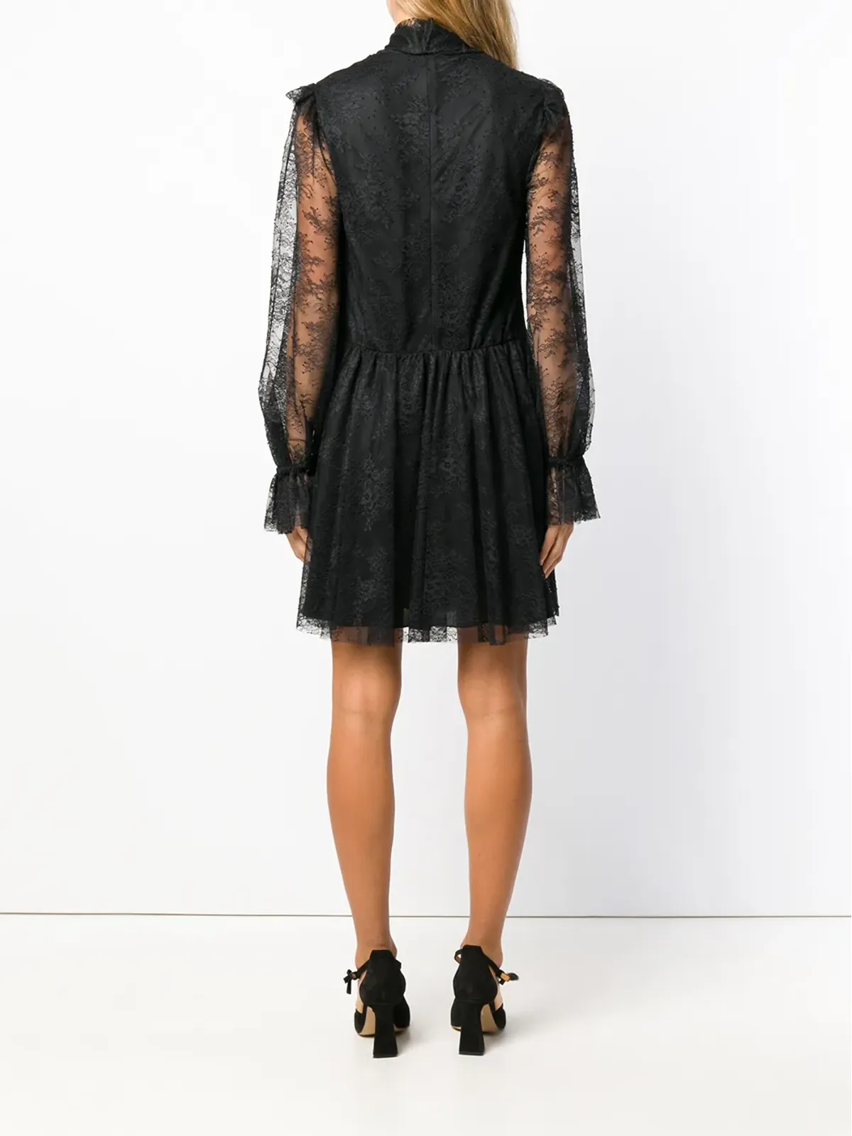 Philosophy Di Lorenzo Serafini 黒の長袖レースドレス - 画像4