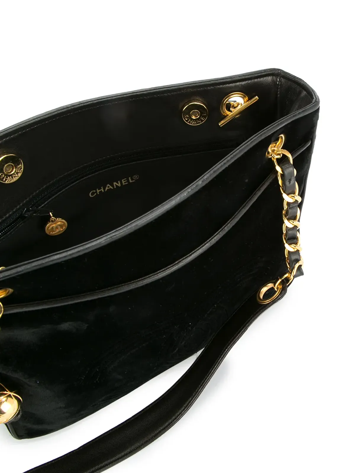 CHANEL ビンテージ CCロゴショルダーバッグ - 画像5