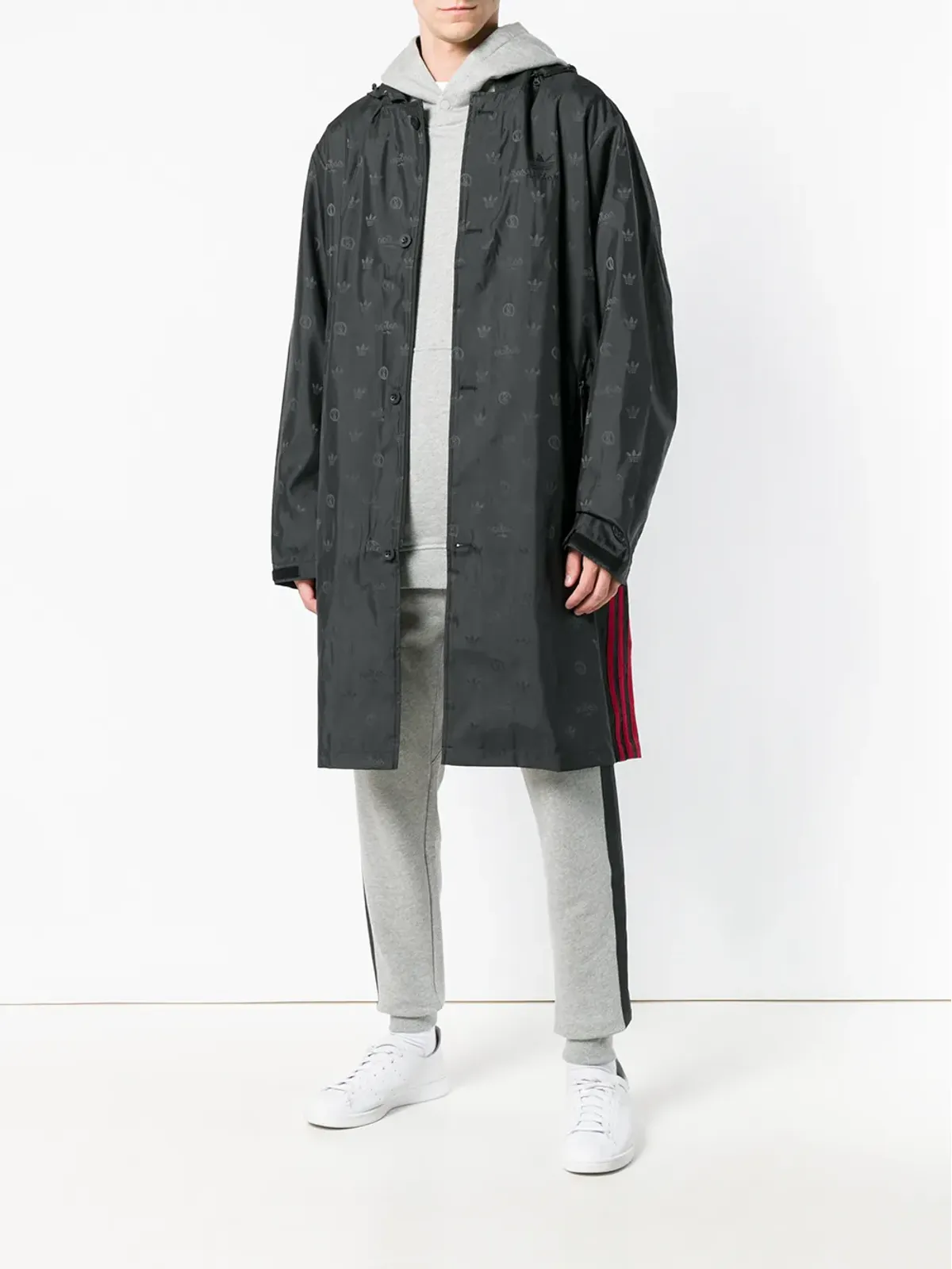 adidas ロングブランドレインコート - 画像2