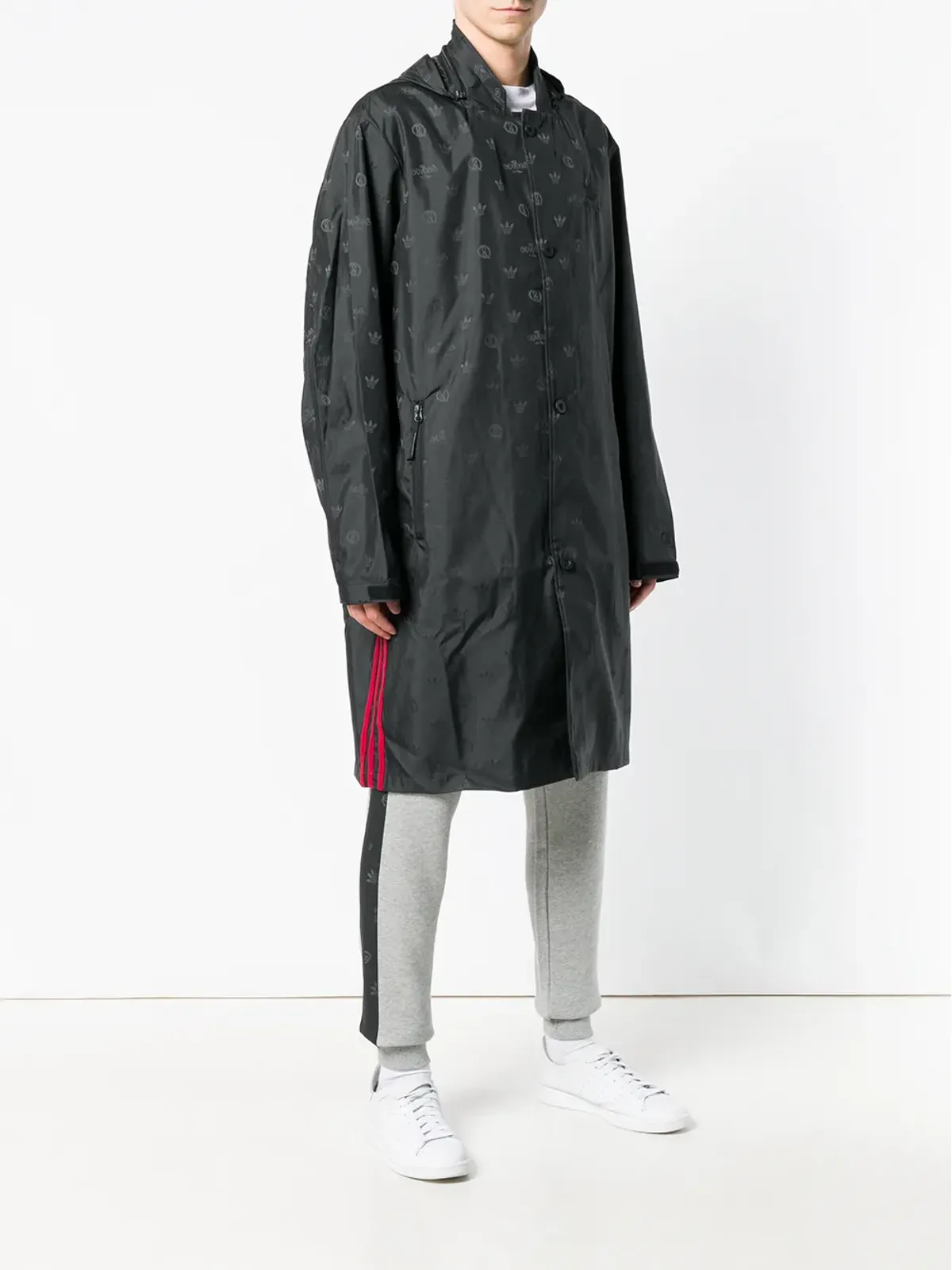 adidas ロングブランドレインコート - 画像3