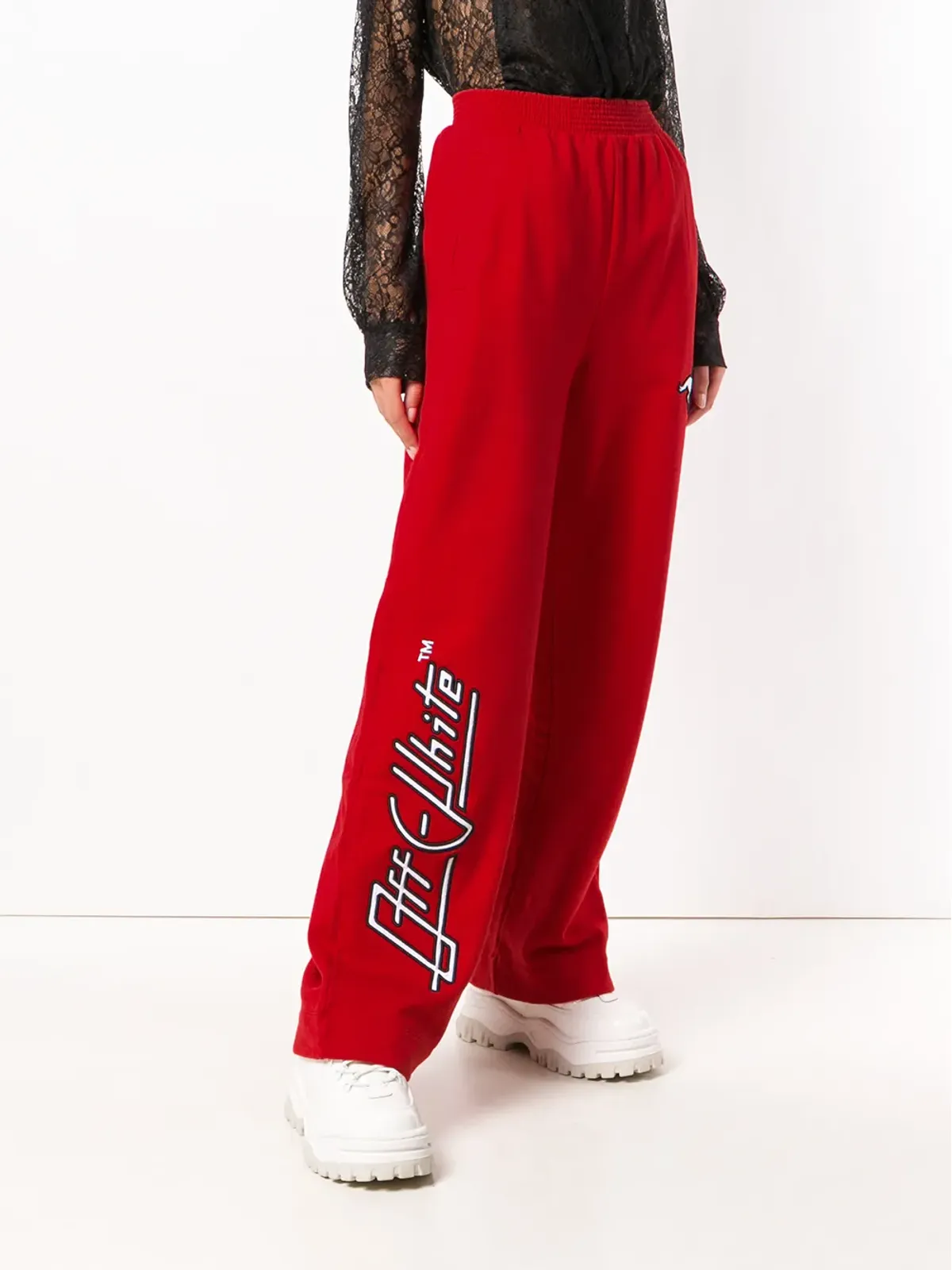 Off-White ハイウエスト トラックパンツ - レッド - 画像3