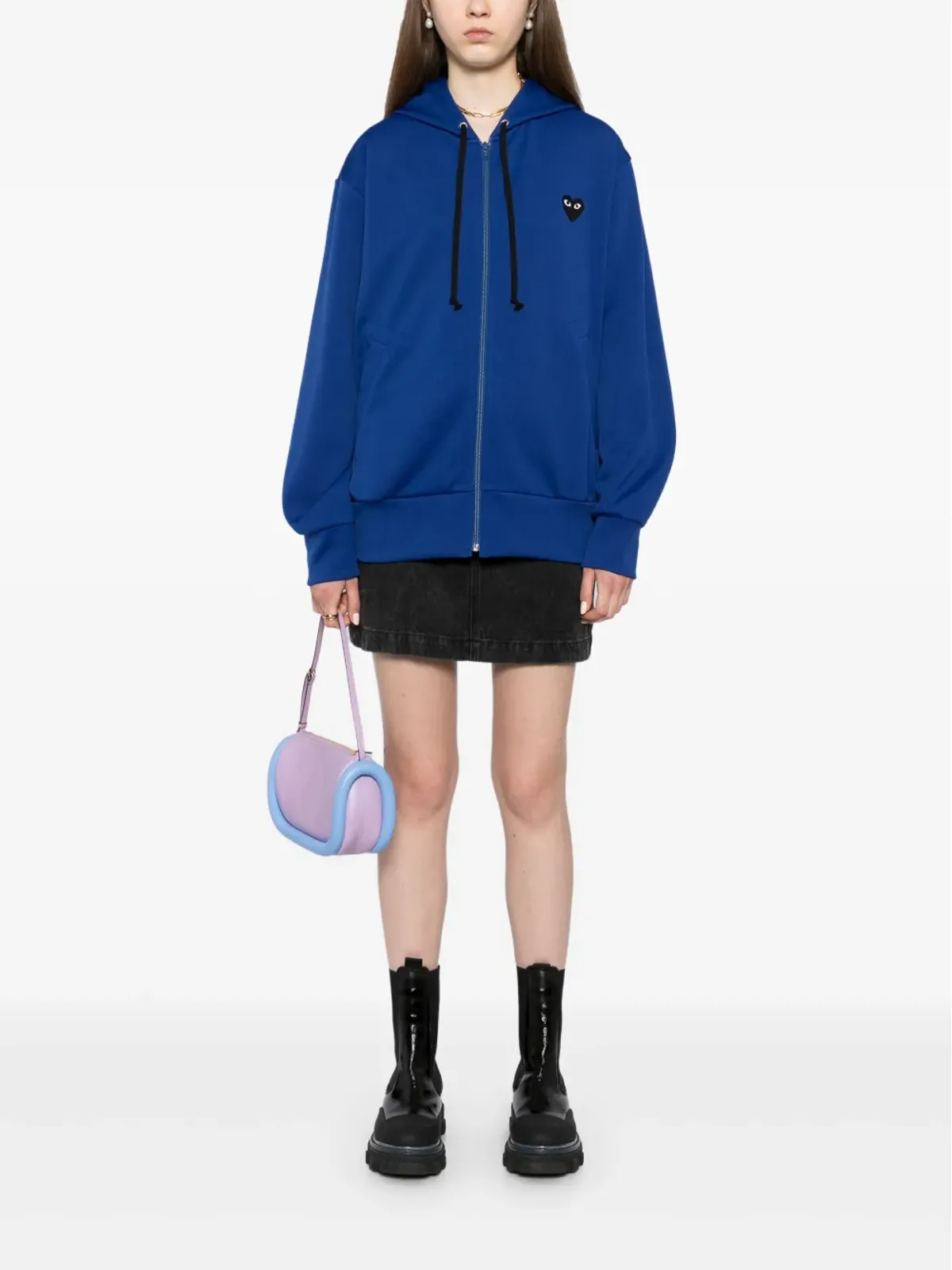 Comme Des Garçons Play ビッグハート ジップアップフーディー - 画像3