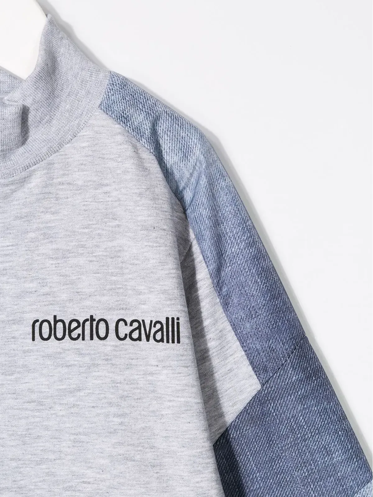 Roberto Cavalli Junior デニムパッチワーク トラックジャケット - Grey - 画像3