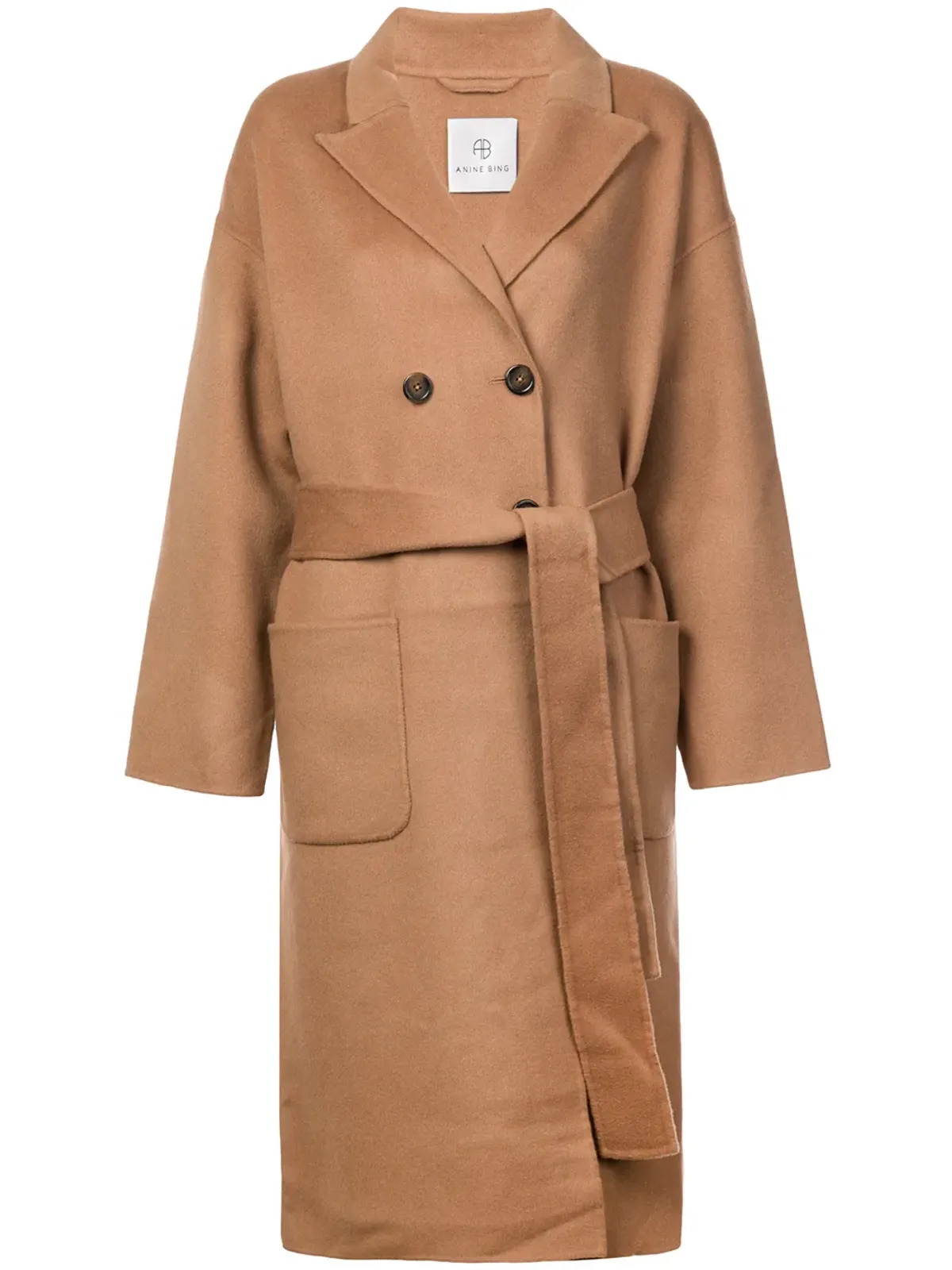 ANINE BING Dylan belted double-breasted coat - 画像1
