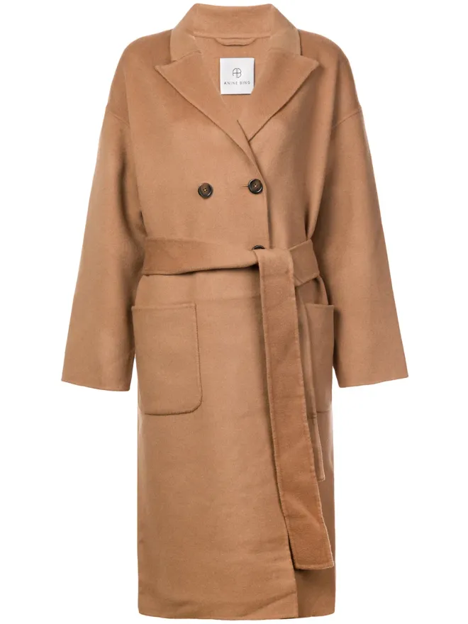 ANINE BING ANINE BING Dylan belted double-breasted coatの商品画像