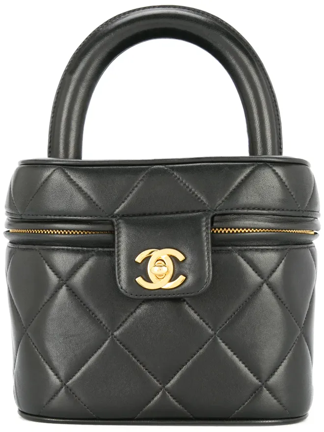 CHANEL Pre-Owned CHANEL ビンテージ キルティング コスメティック バニティ ハンドバッグの商品画像