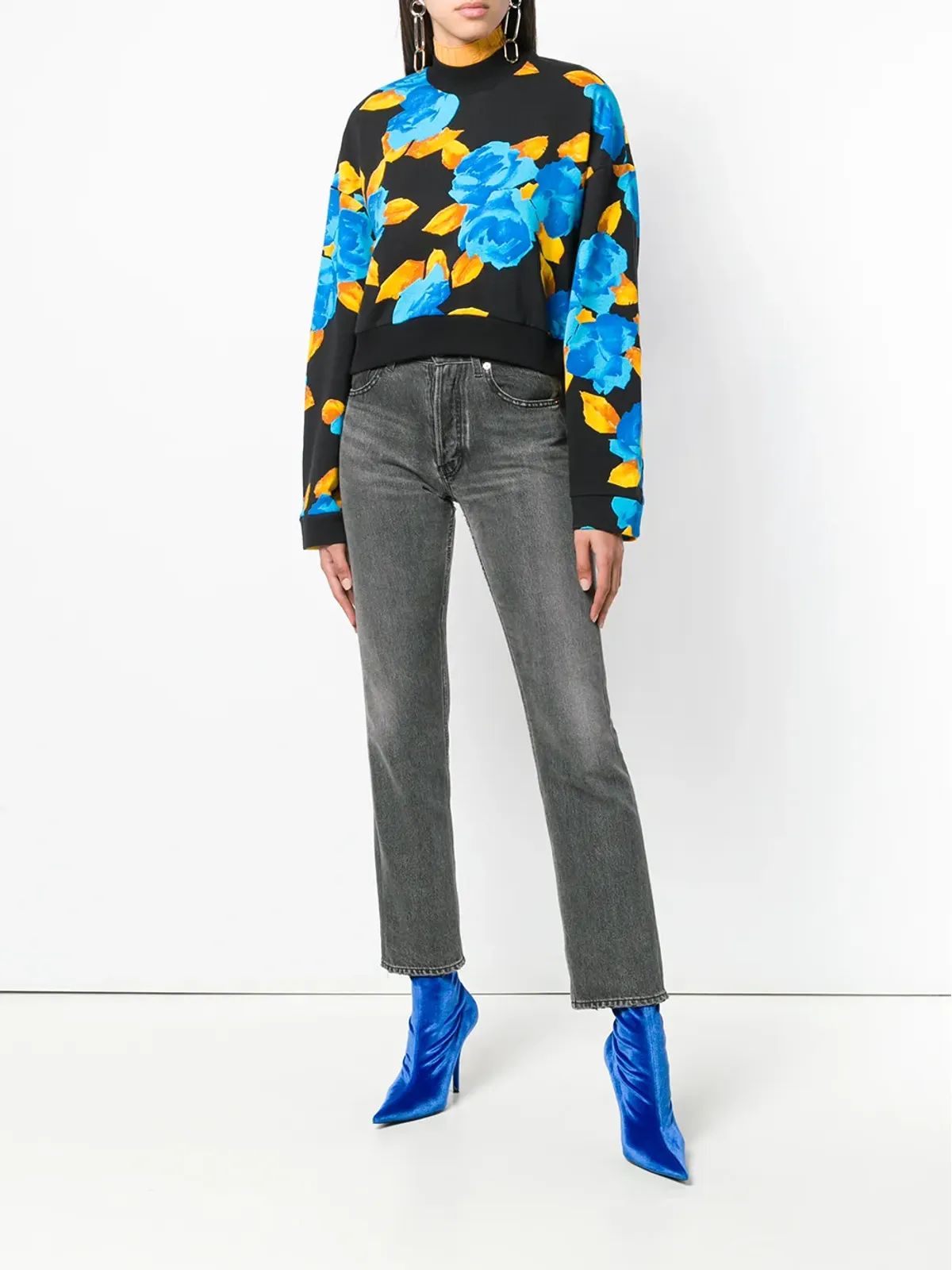 MSGM クロップド ジャージーセーター - 画像2