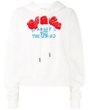 Off-White Heart Not Troub フーディー - サムネイル1