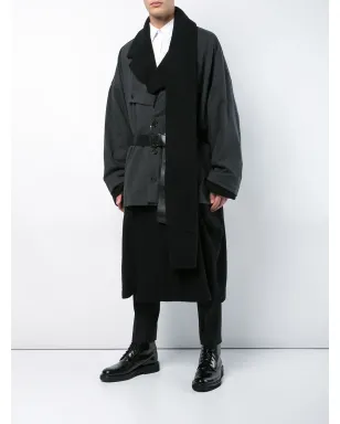 Yohji Yamamoto レイヤードツートーンコート - サムネイル2