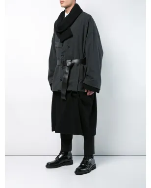 Yohji Yamamoto レイヤードツートーンコート - サムネイル3