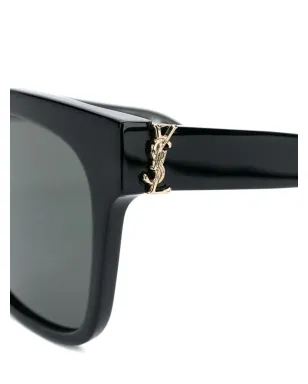 Saint Laurent Eyewear スクエアフレームサングラス - ブラック - サムネイル3