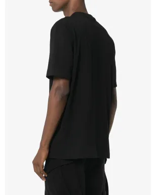 Y-3 ブラック ロゴとサークルプリント コットン Tシャツ - サムネイル4