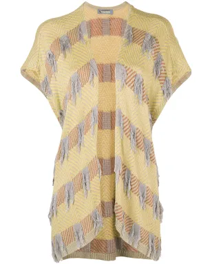 Issey Miyake Pre-Owned 1980s sleeveless cardigan - Yellow - サムネイル1