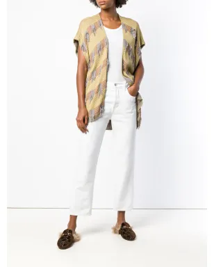 Issey Miyake Pre-Owned 1980s sleeveless cardigan - Yellow - サムネイル2