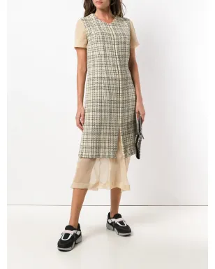 Comme Des Garçons Pre-Owned 1997年 デコンストラクド チェック柄ドレス - ニュートラル - サムネイル2