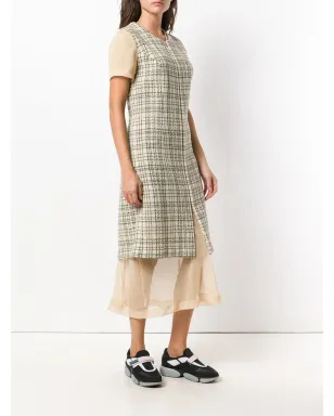 Comme Des Garçons Pre-Owned 1997年 デコンストラクド チェック柄ドレス - ニュートラル - サムネイル3
